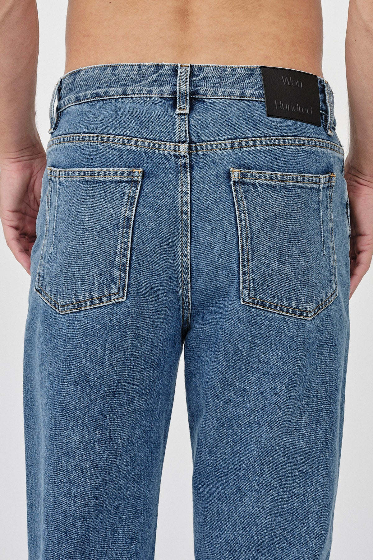 Won Hundred Men Bill 5-Pockets Recycled Stone Blue