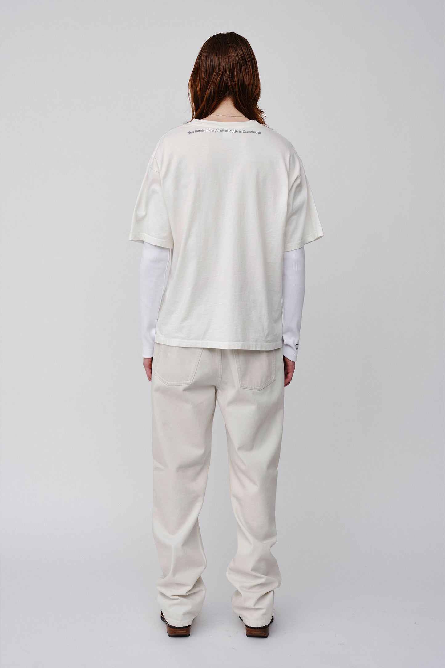 Won Hundred Men The Staff Tee M T-shirt White