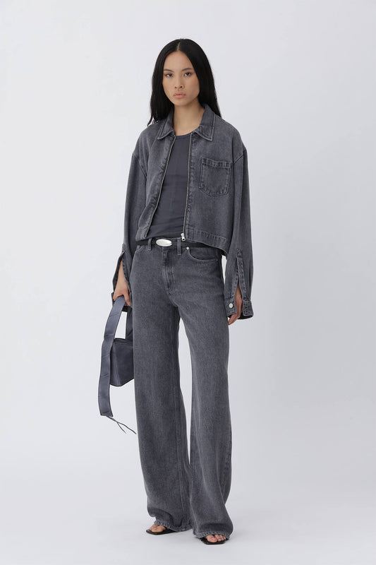 Lexington Zip Shirt - Washed Grey - Won Hundred Online Store