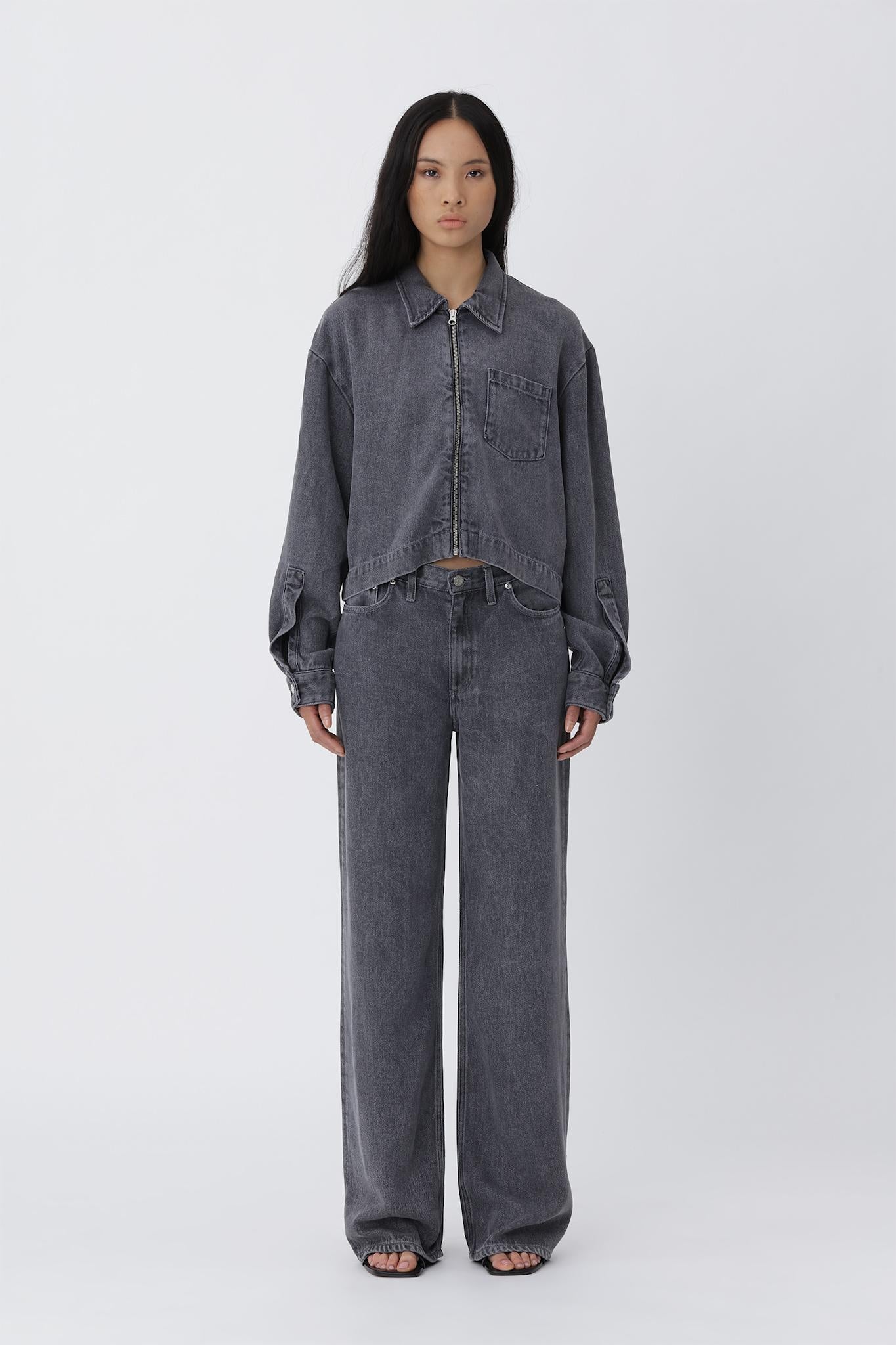 Lexington Zip Shirt - Washed Grey - Won Hundred Online Store