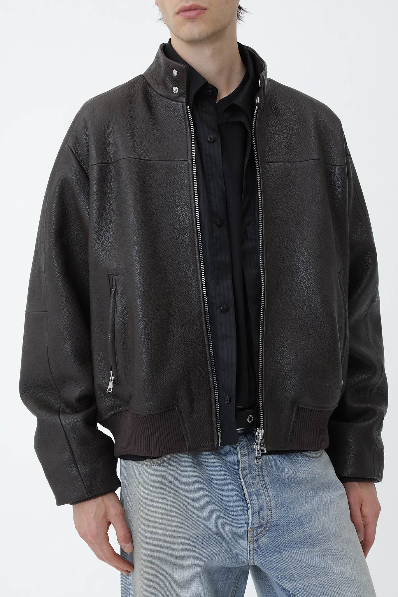 David Leather Bomber Jacket - Won Hundred Online Store