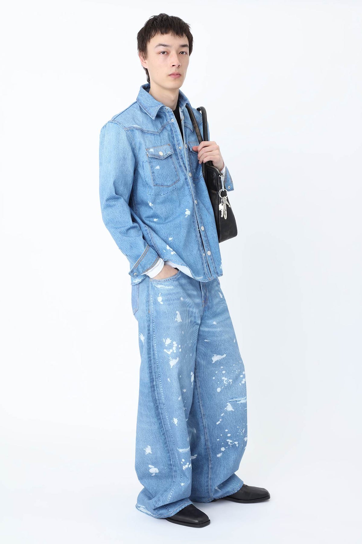 Alfred Printed Denim Shirt - Won Hundred Online Store
