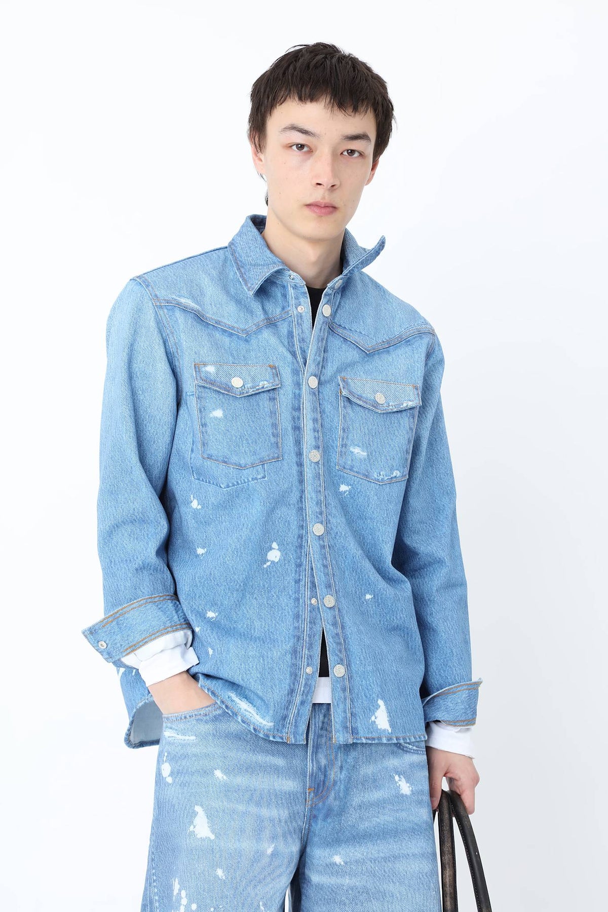 Alfred Printed Denim Shirt - Won Hundred Online Store