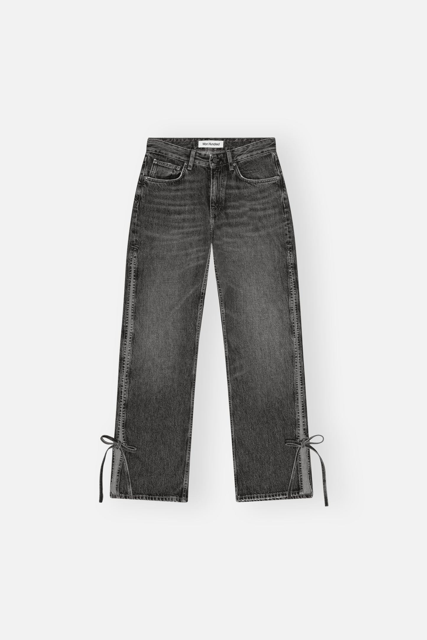 Won Hundred Women Baggy String Jeans Vista Grey