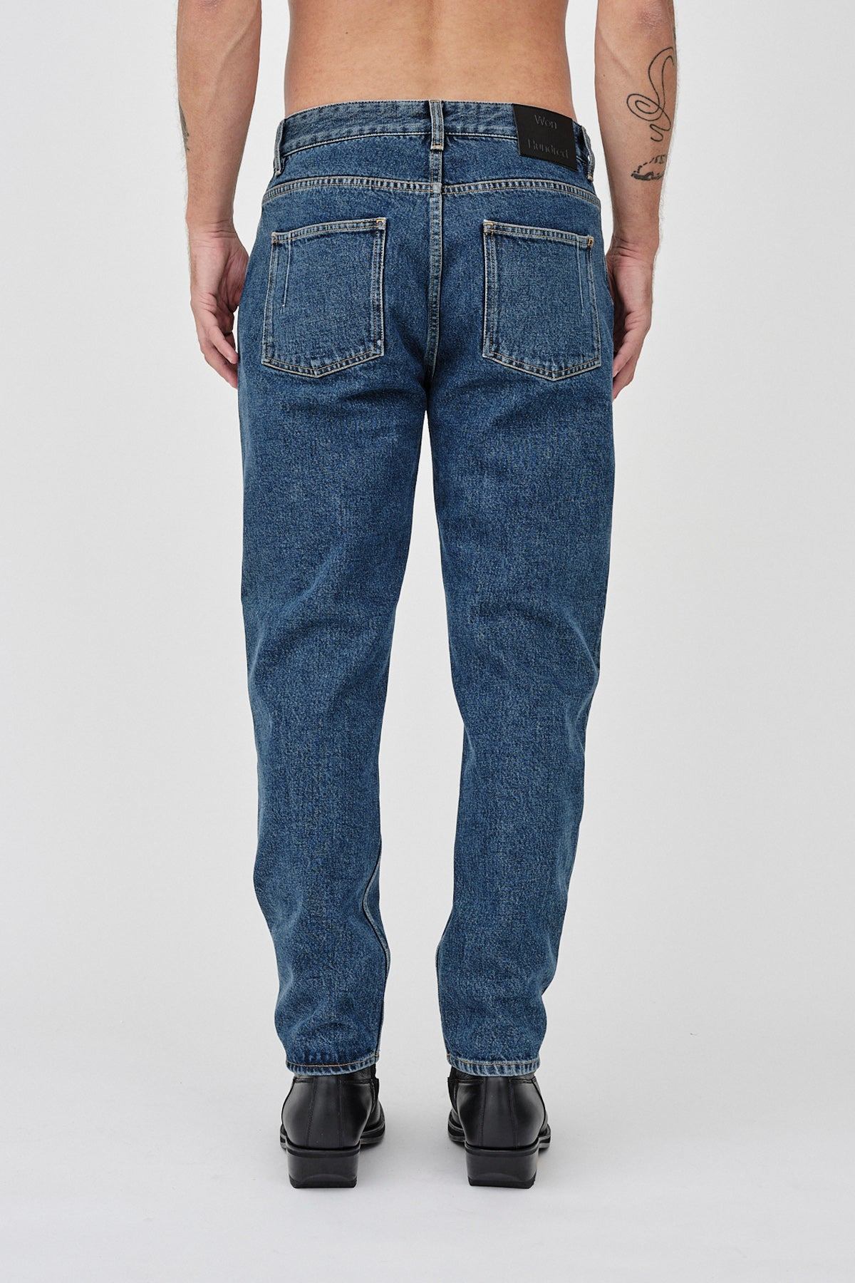 Won Hundred Men Ben 5-Pockets Stone Blue-