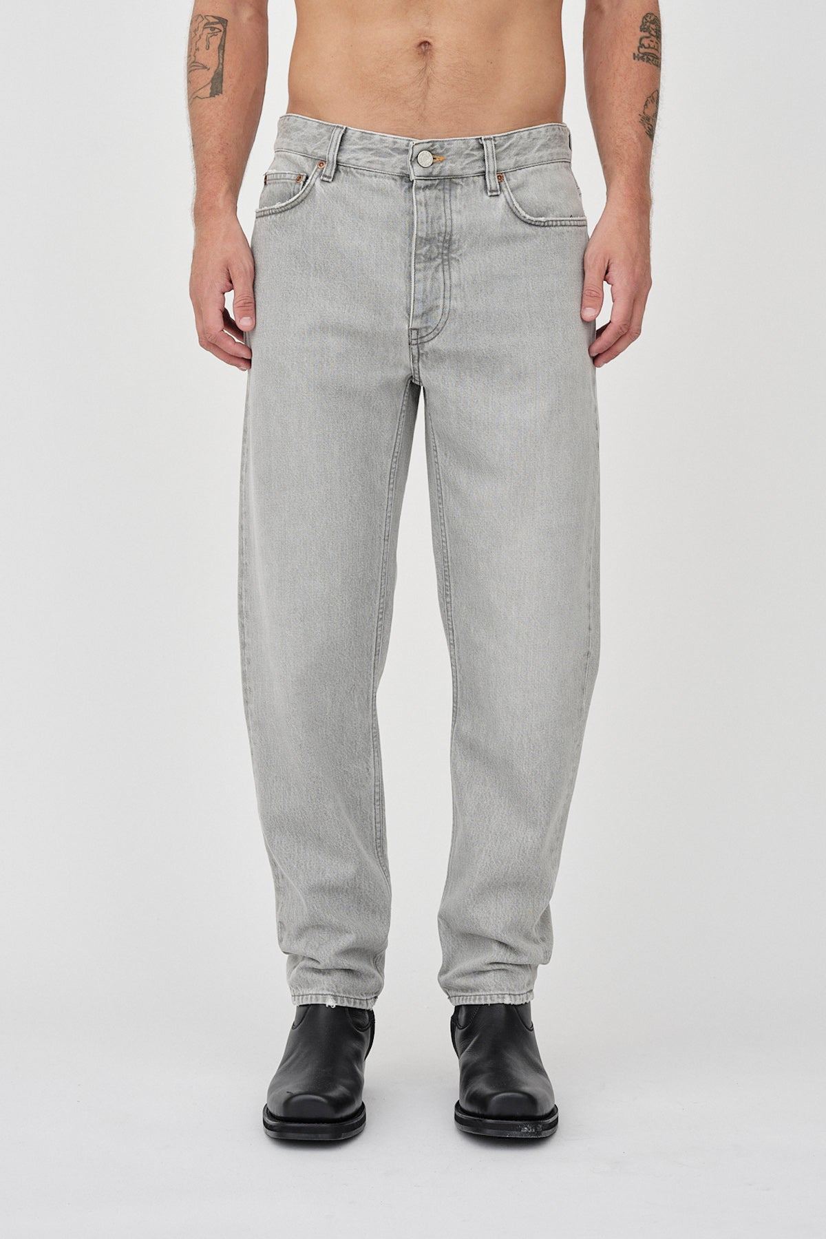 Won Hundred Men Ben 5-Pockets Light Grey