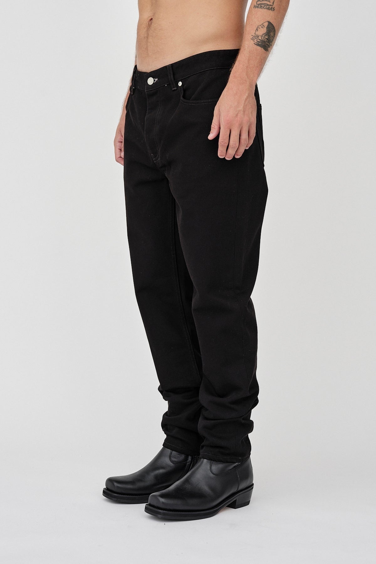 Won Hundred Men Ben 5-Pockets Rigid Stay Black