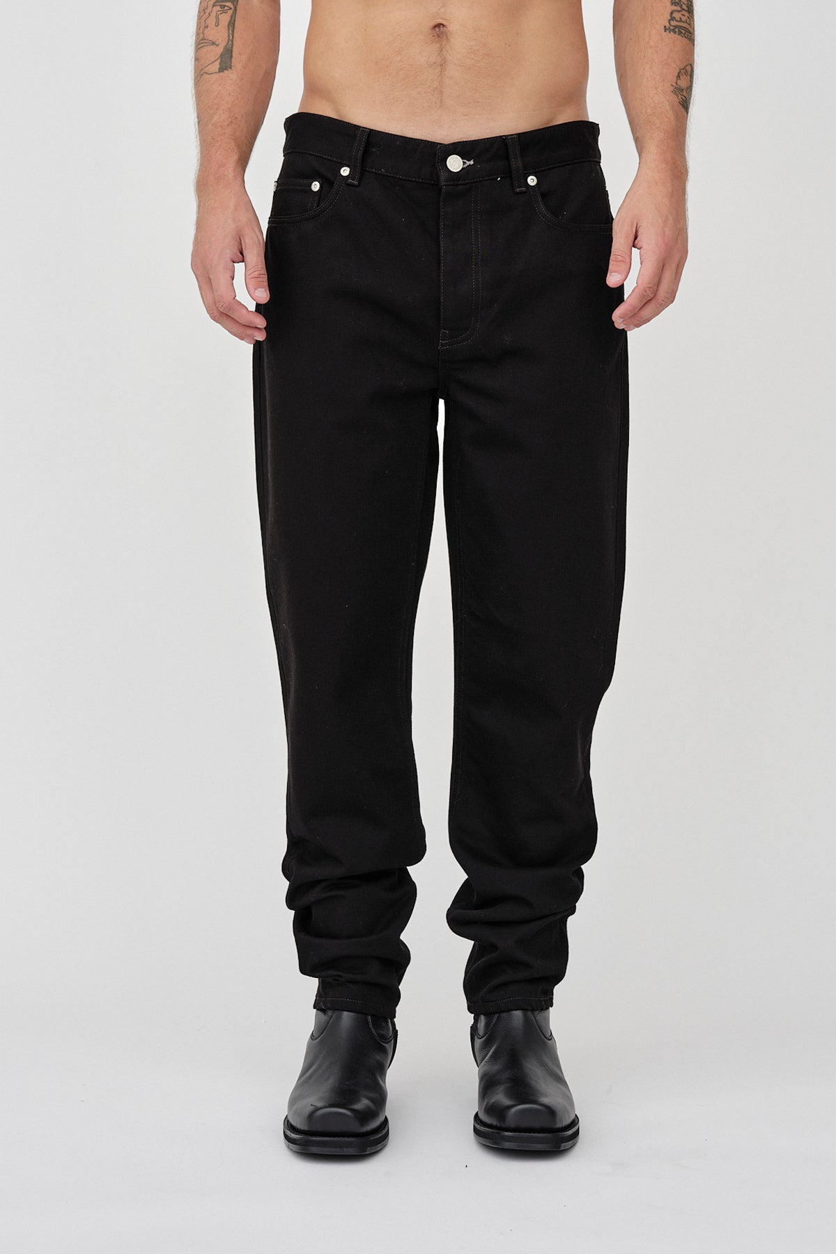 Won Hundred Men Ben 5-Pockets Rigid Stay Black