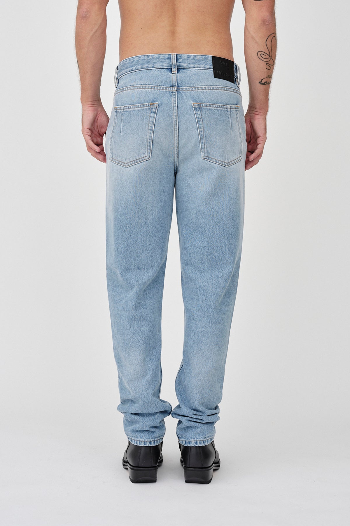 Won Hundred Men Ben Beatet Medium Blue 5-Pockets Beatet Medium Blue