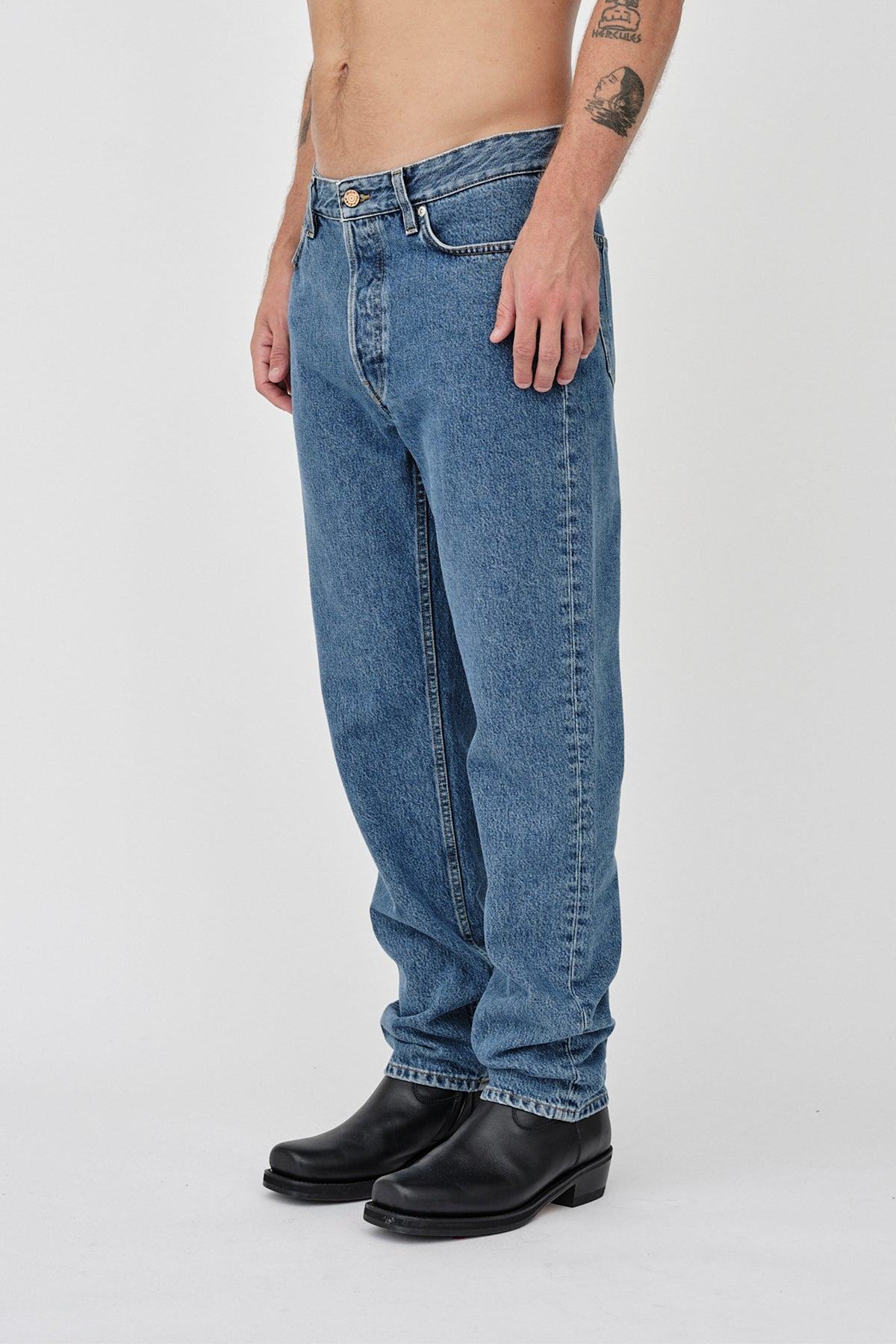 Won Hundred Men Bill 5-Pockets Recycled Stone Blue
