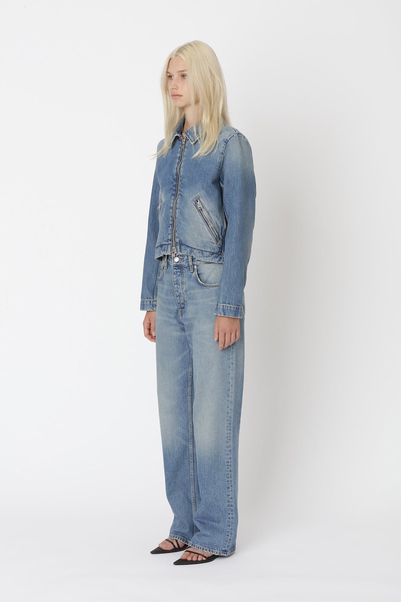 Won Hundred Women Dalia 80s light blue Jacket Denim 80s Light Blue