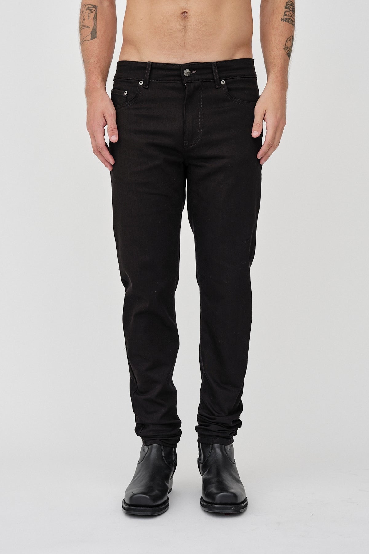 Won Hundred Men Dean A 5-Pockets Stay Black