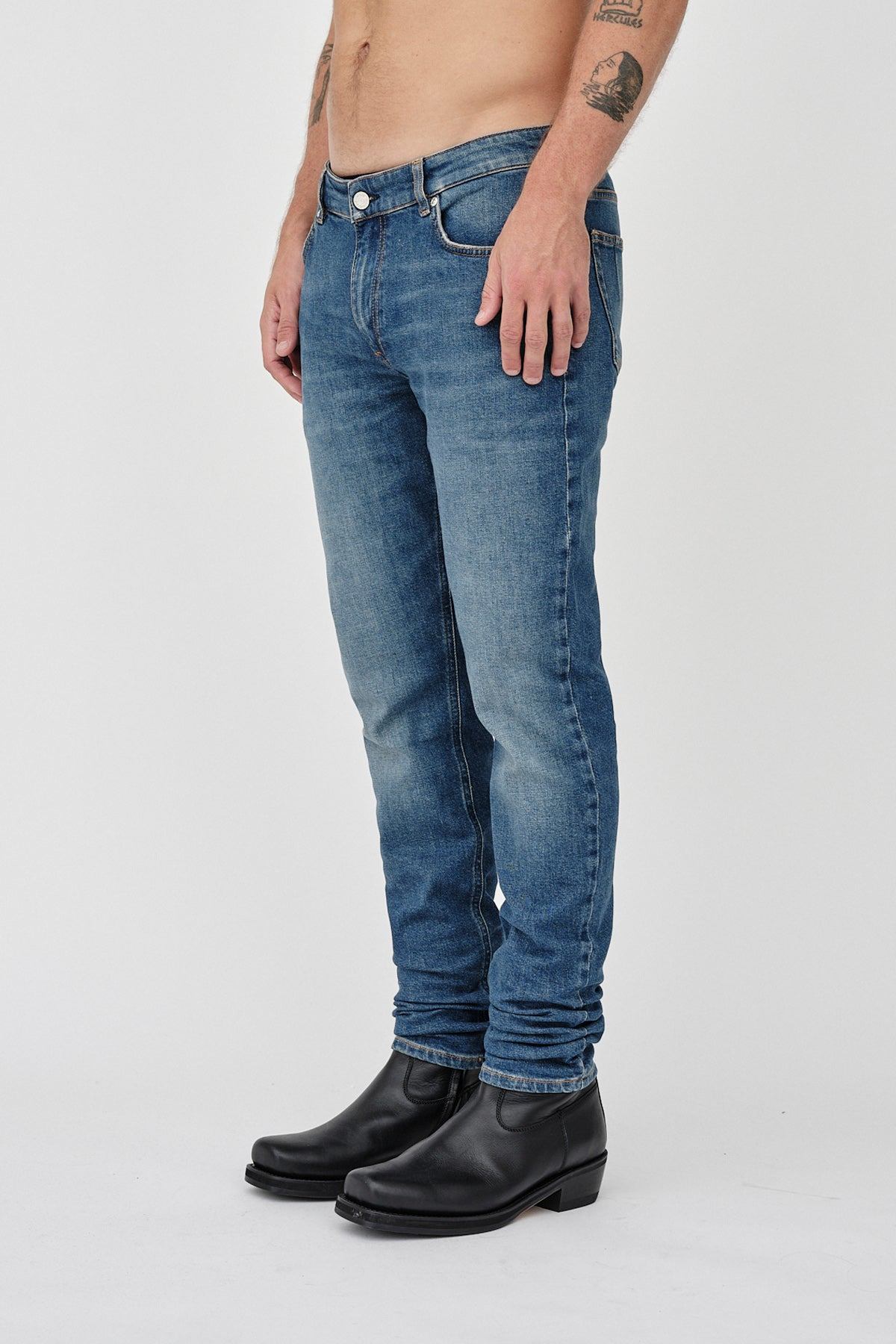 Won Hundred Men Dean Tinted Blue 5-Pockets Tinted Blue