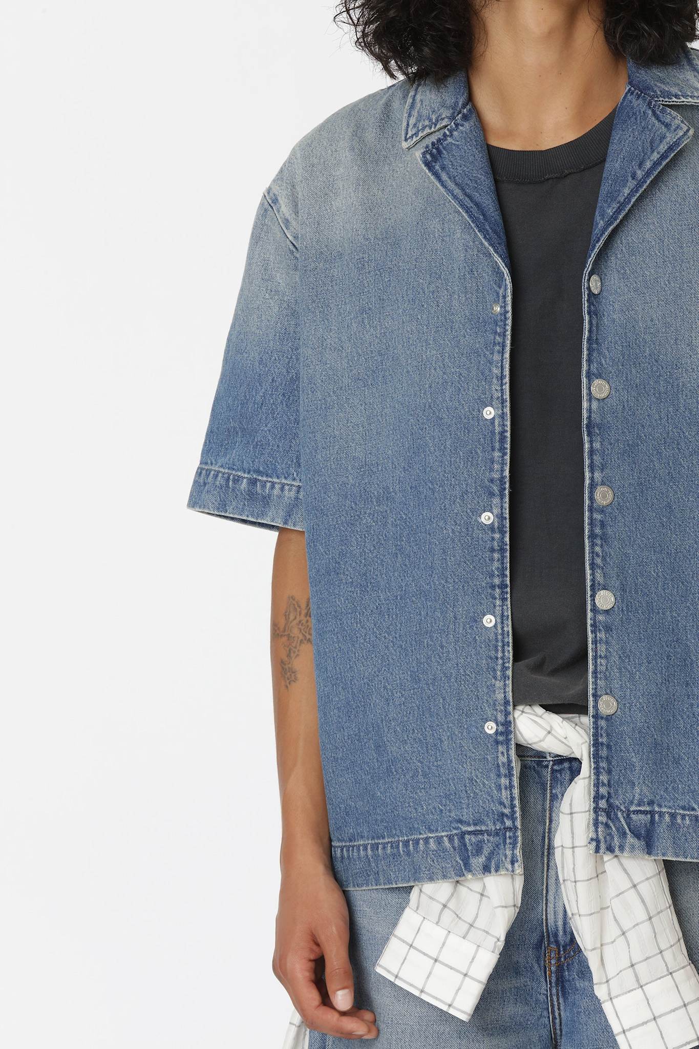 Won Hundred Men Desmond Denim Shirt Denim 80s Light Blue