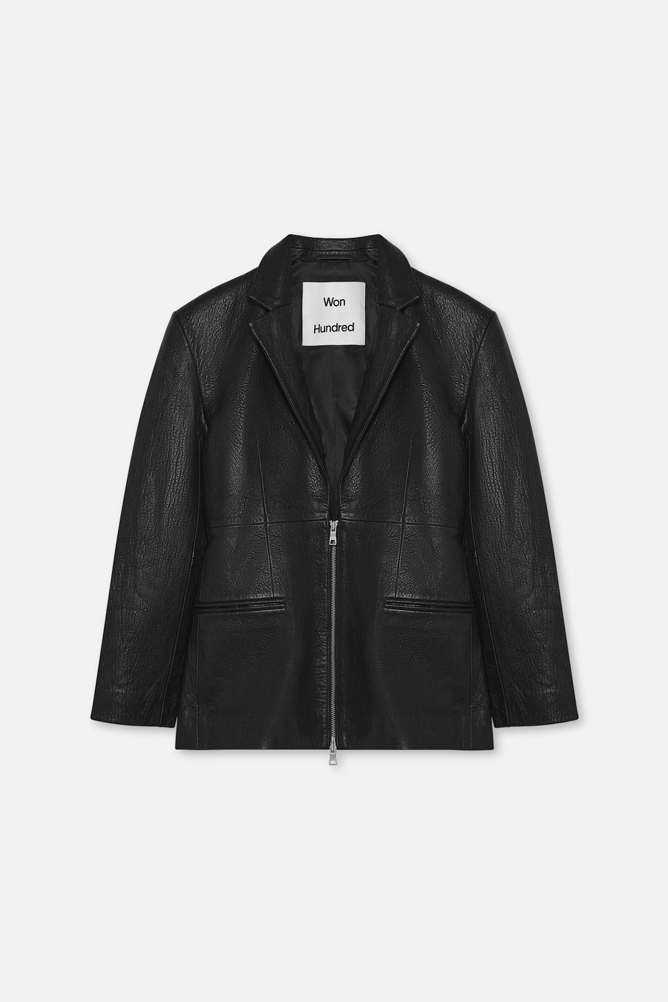 Florina Zip Leather Blazer - Won Hundred Online Store