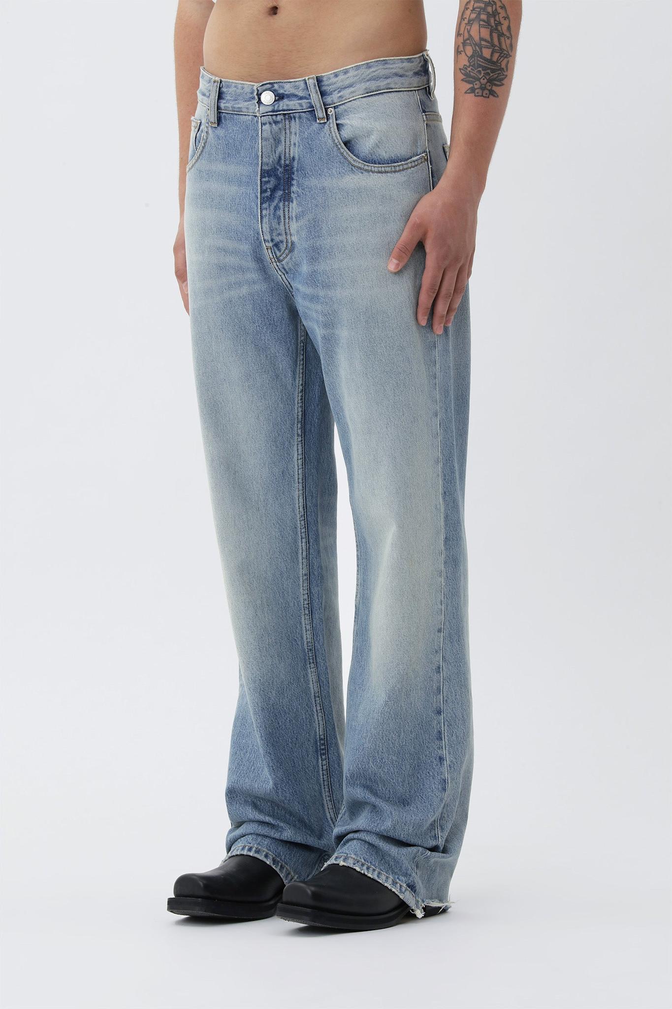 Won Hundred Unisex Genoa Broken Medium Blue 5-Pockets Broken Medium Blue