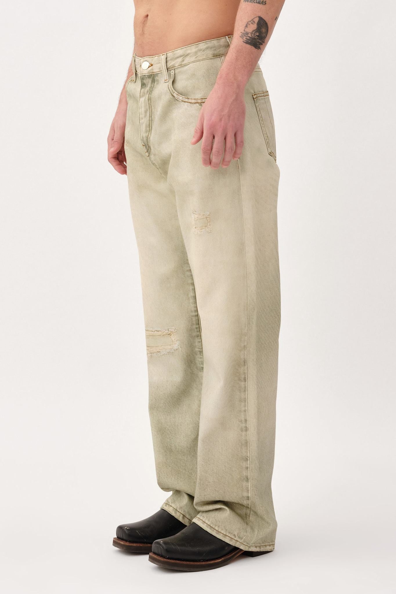 Won Hundred Men Genoa Printed Denim Denim Digital and rinse