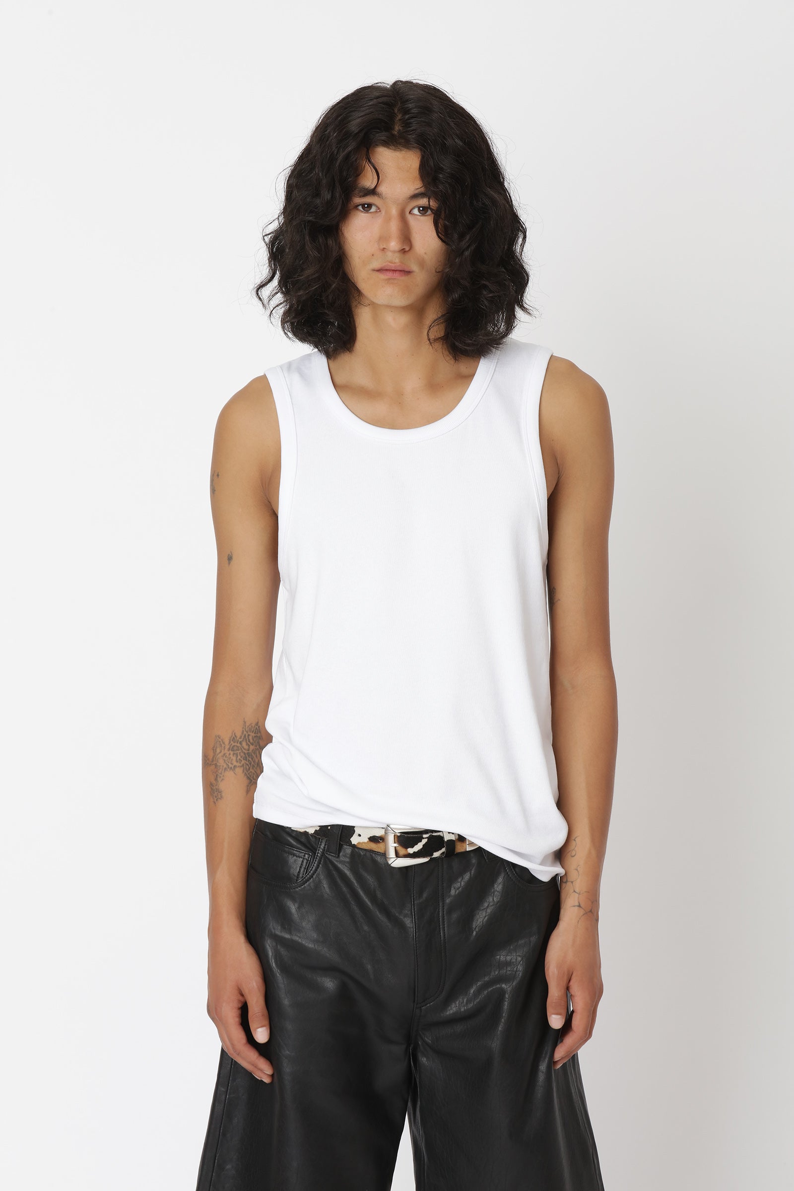 Won Hundred Men Kayce Leather Shorts Trousers Black