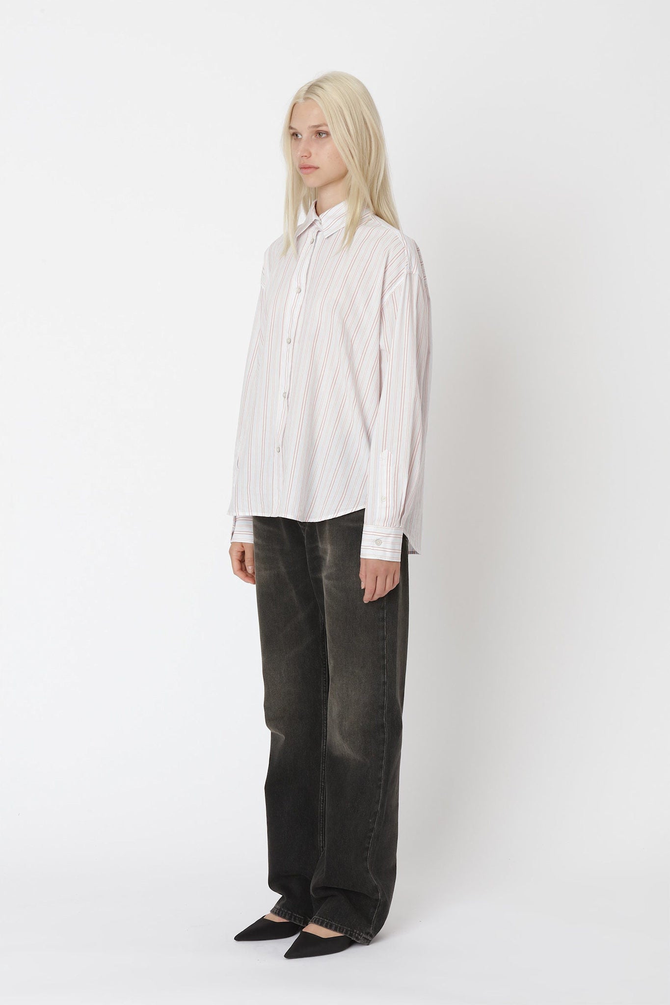 Won Hundred Women Lenoa Stripe Shirt Shirt Red Stripe