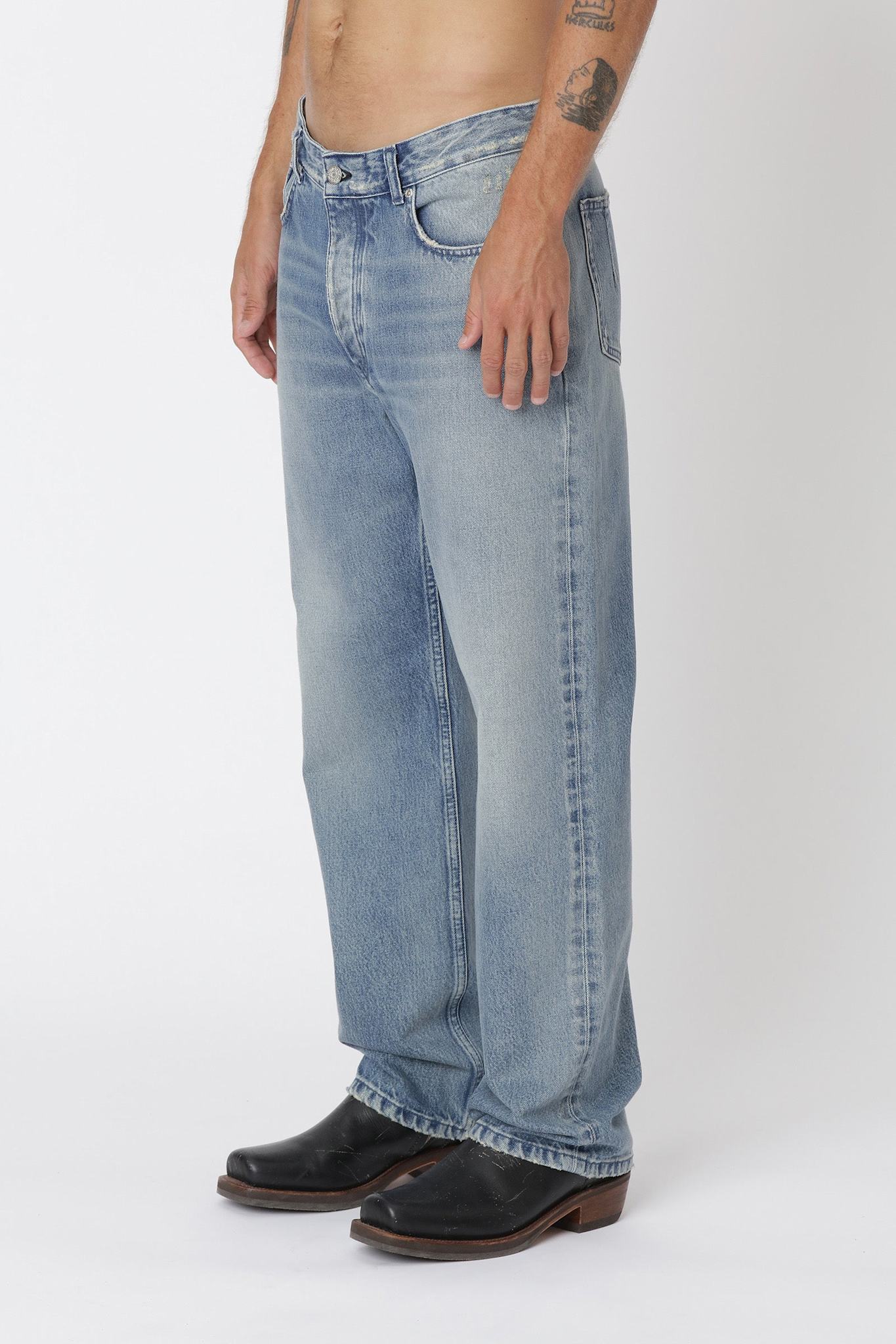 Won Hundred Men Steve Come Blue 5-Pockets Come Blue