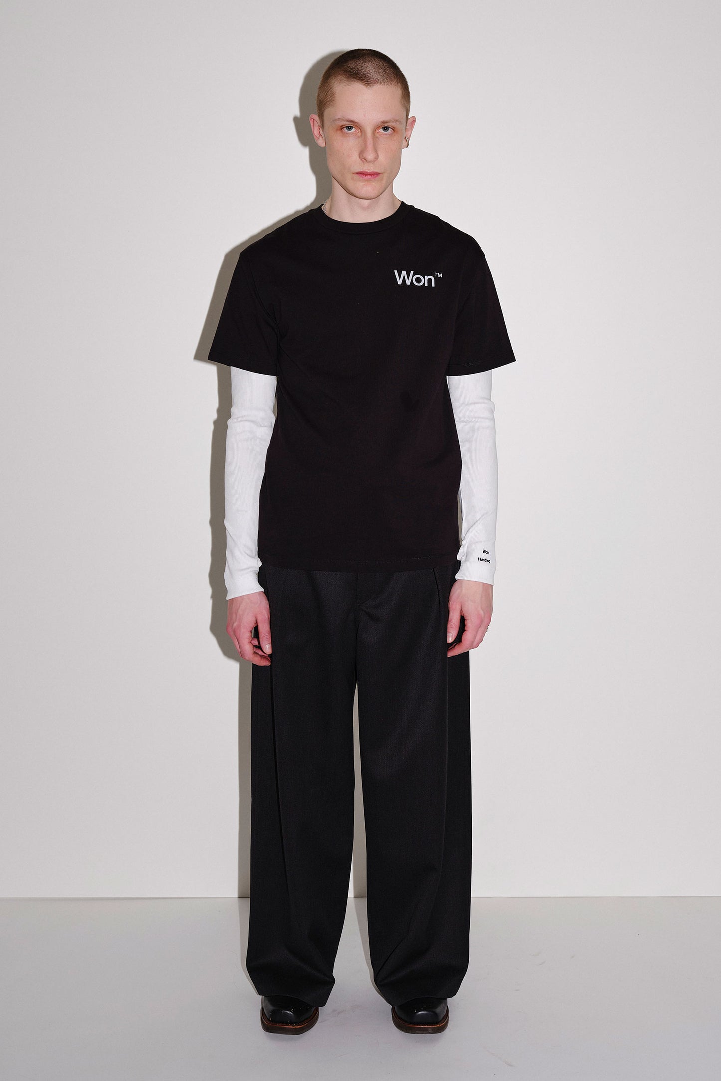 Won Hundred Men The Staff Tee M T-shirt Black