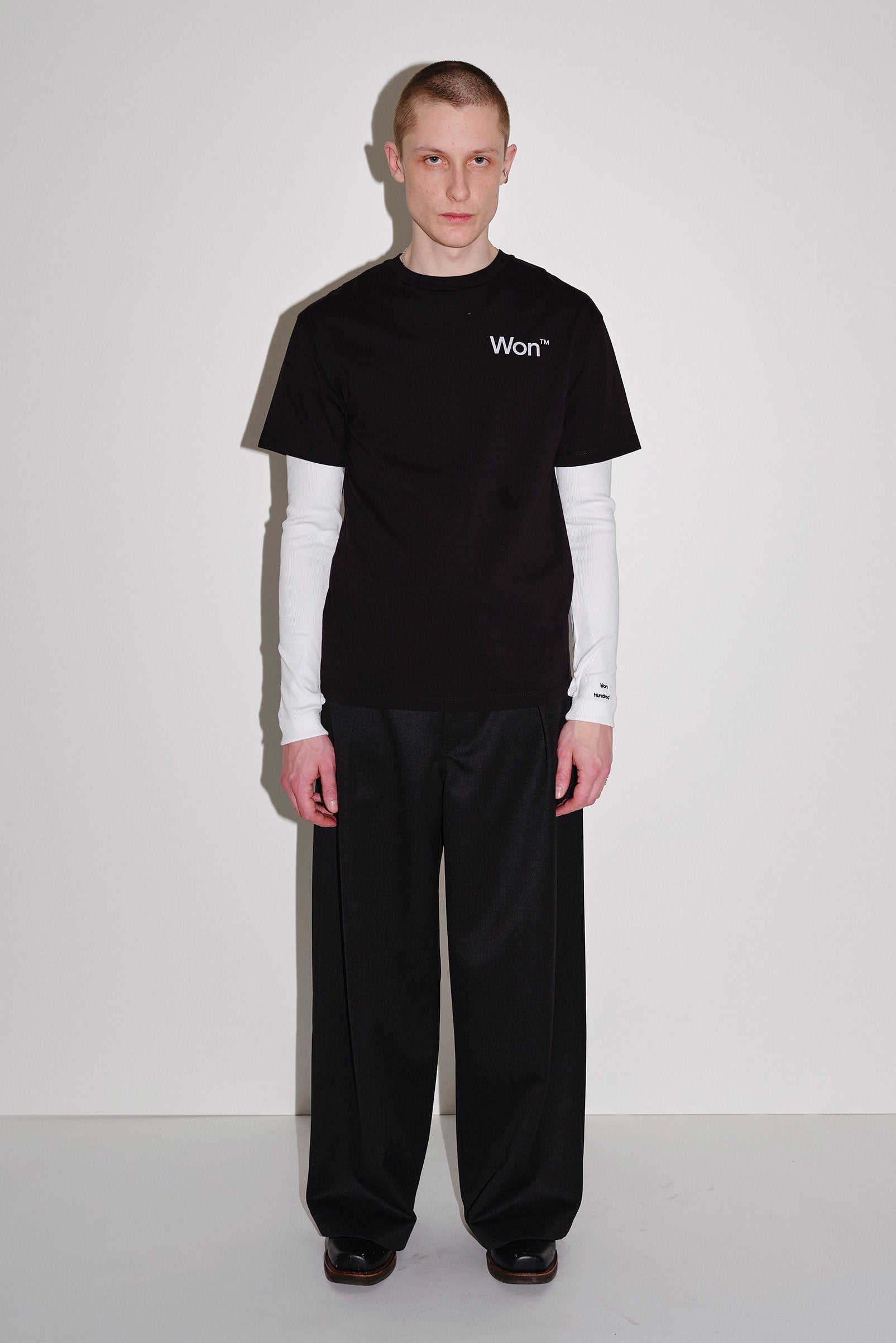 Won Hundred Men The Staff Tee M T-shirt Black