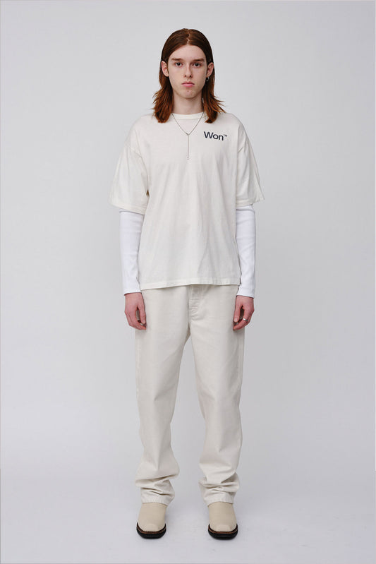 Won Hundred Men The Staff Tee M T-shirt White