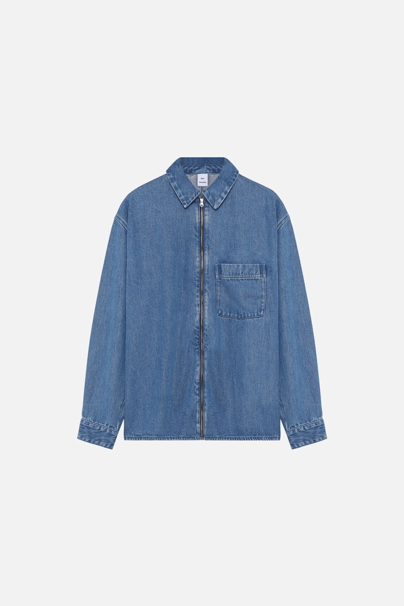 Zayne Denim Zip Shirt - Won Hundred Online Store