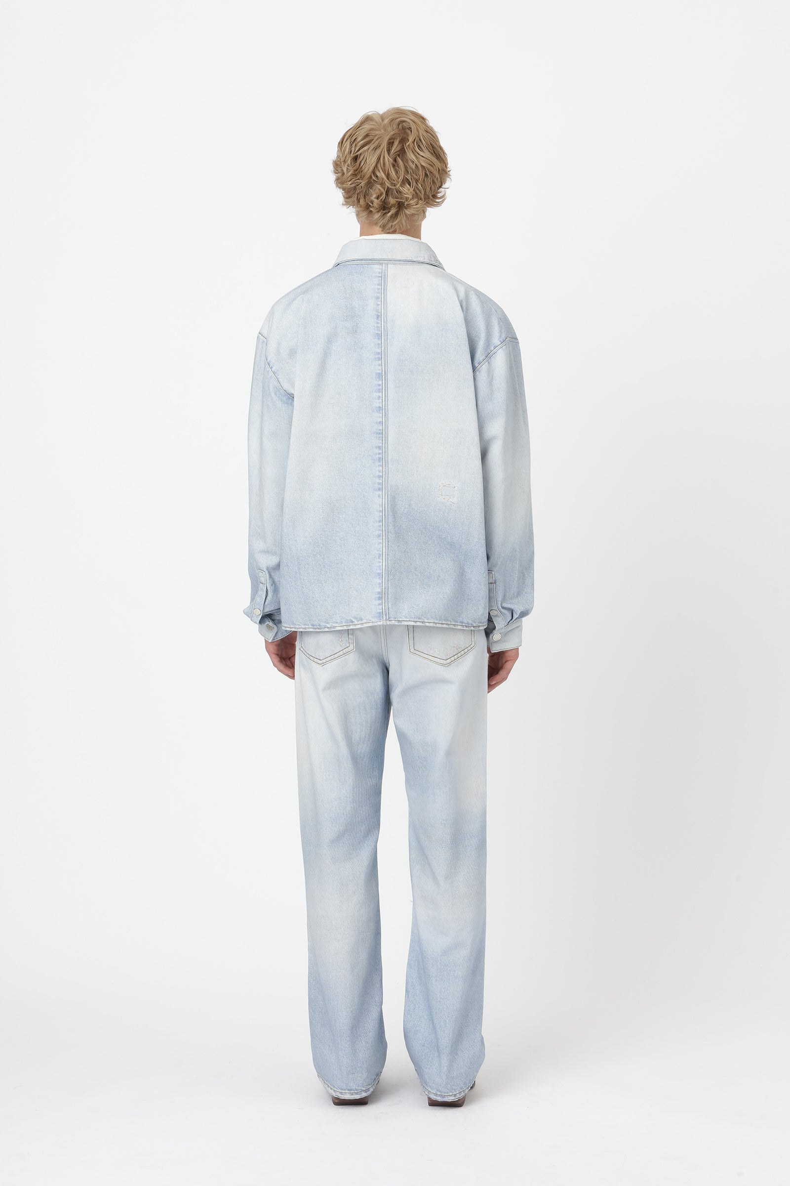 Won Hundred Men Zayne Printed Blue Denim Blue Digital Rinse